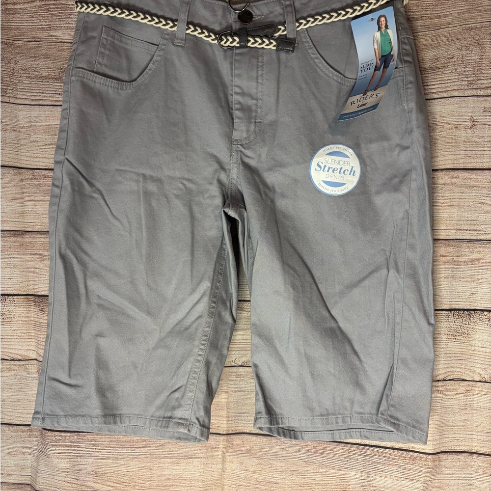 Women’s Riders Gray Stretch Bermuda Shorts
